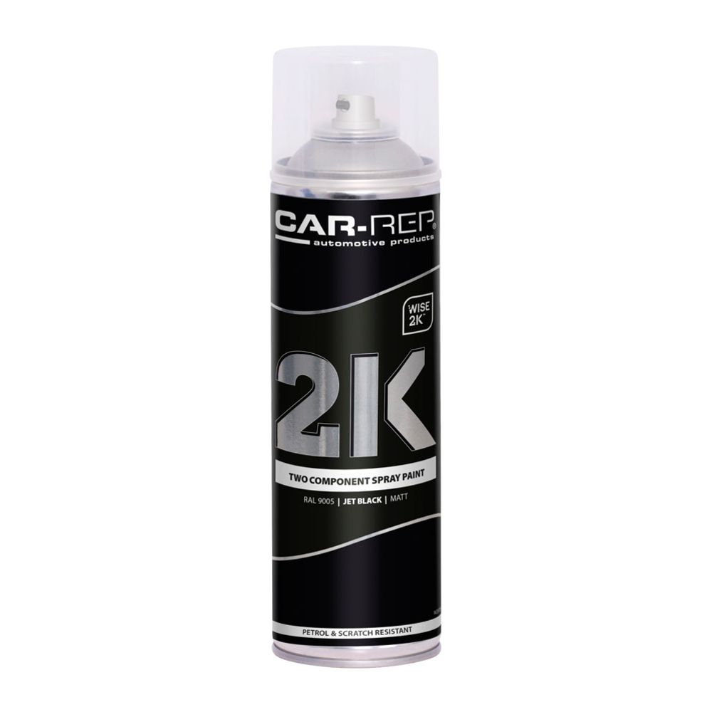 CAR-REP 2-Komponenttinen spraymaali musta matta RAL9005 500 ml