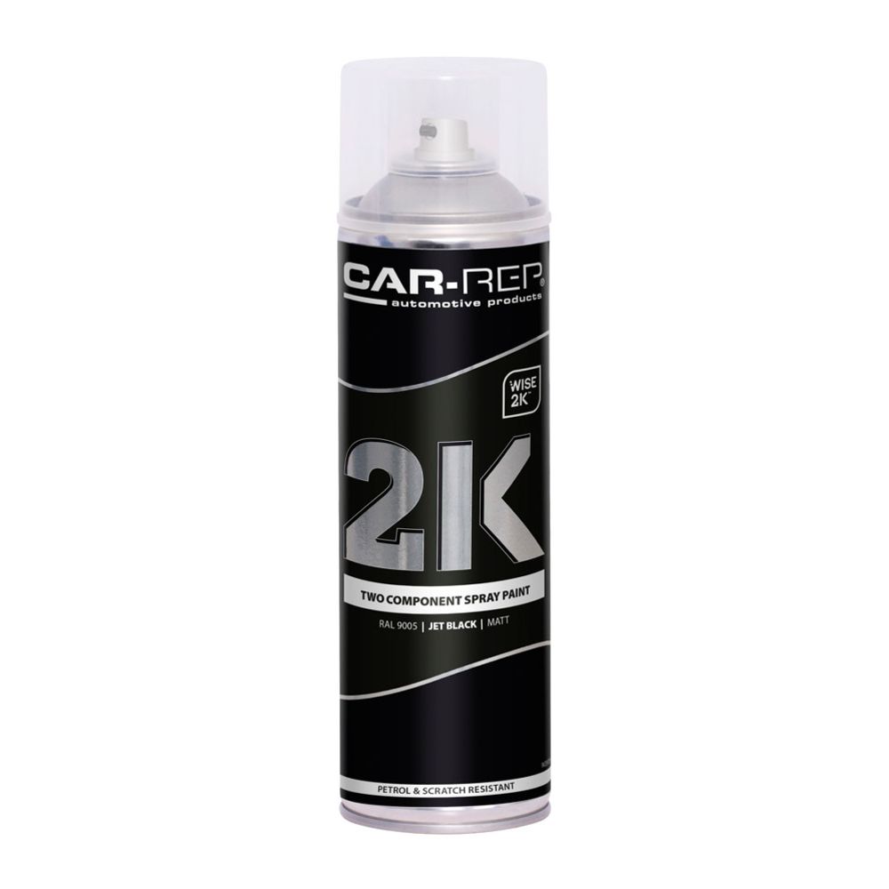 Car-Rep 2-komponents sprayfärg, mattsvart RAL9005 500 ml