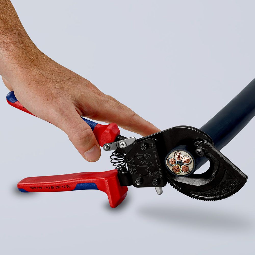 Knipex® 95 31 250 kabelsax med spärr 250 mm max 32 mm Cu+Al