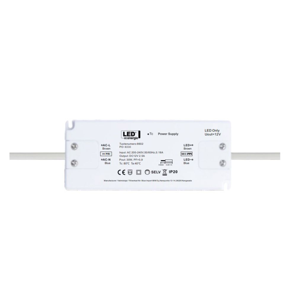 Led Energie LED-muuntaja 12 V 30 W IP20