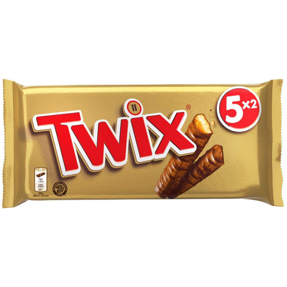 Twix suklaapatukka monipakkaus 5 x 50 g