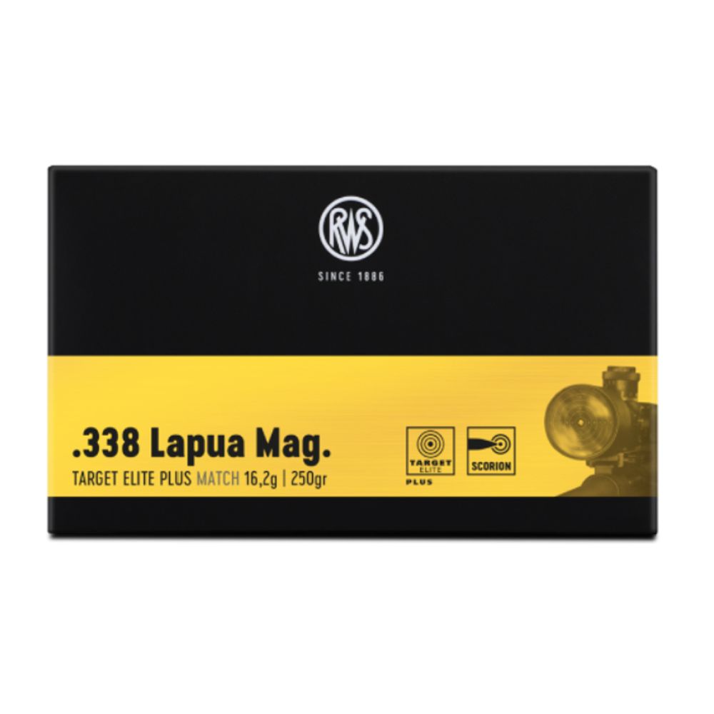 RWS .338 Lapua Mag Target Elite Plus 16.2 g /250 gr 20 kpl