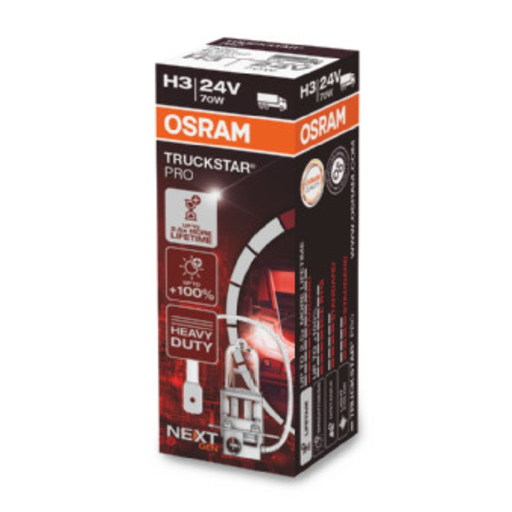 Osram Truckstar PRO Next Gen H3-polttimo +120% 24V 70W