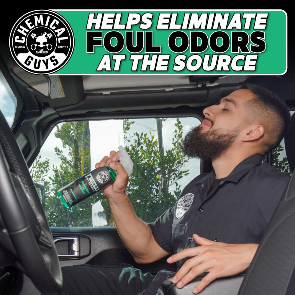 Chemical Guys New Car Smell Air Freshener And Odor Eliminator ilmanraikastin ja hajuntappaja 473 ml