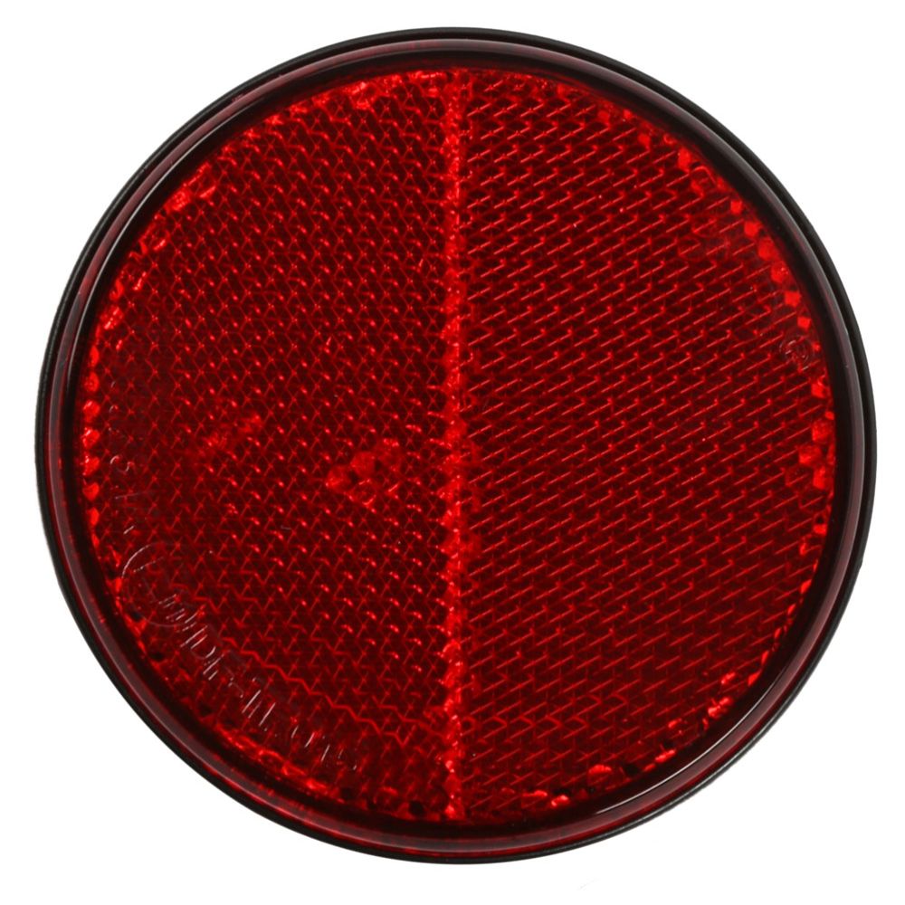 Pyöreä heijastinpari punainen 70 mm tarrakiinnitys (2 kpl)