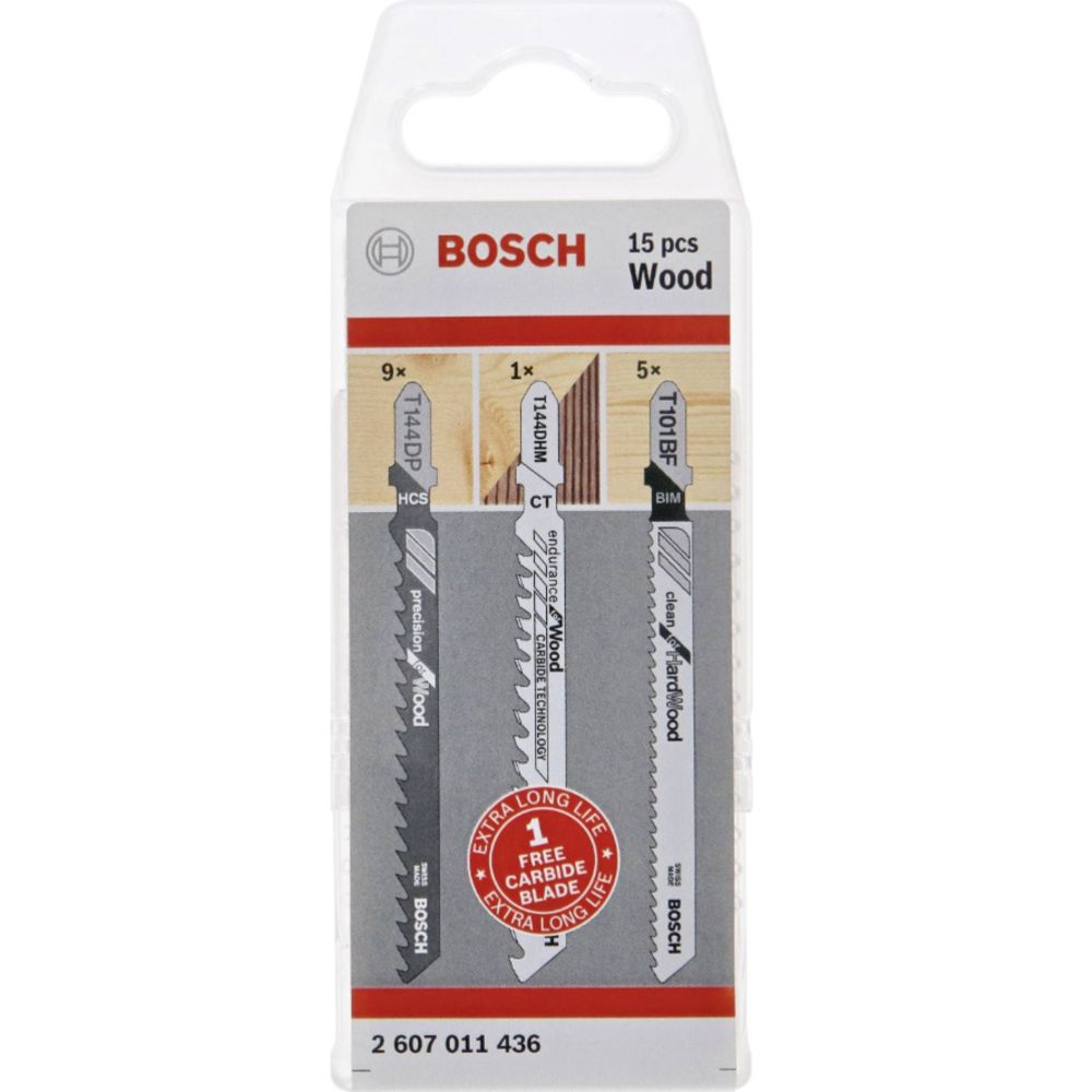 Bosch pistosahanteräsarja puulle 15 kpl