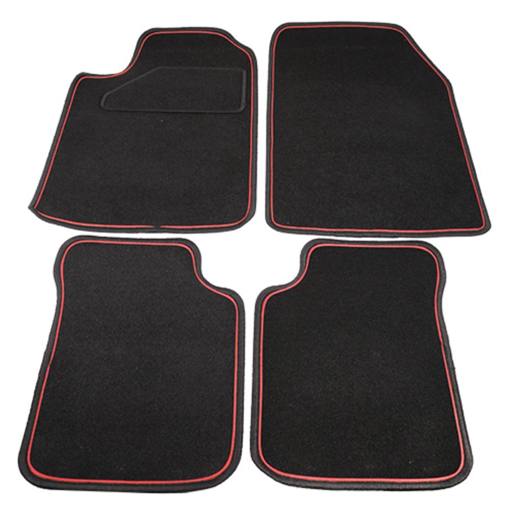 Tekstiilimattosarja Carlux musta/puna C