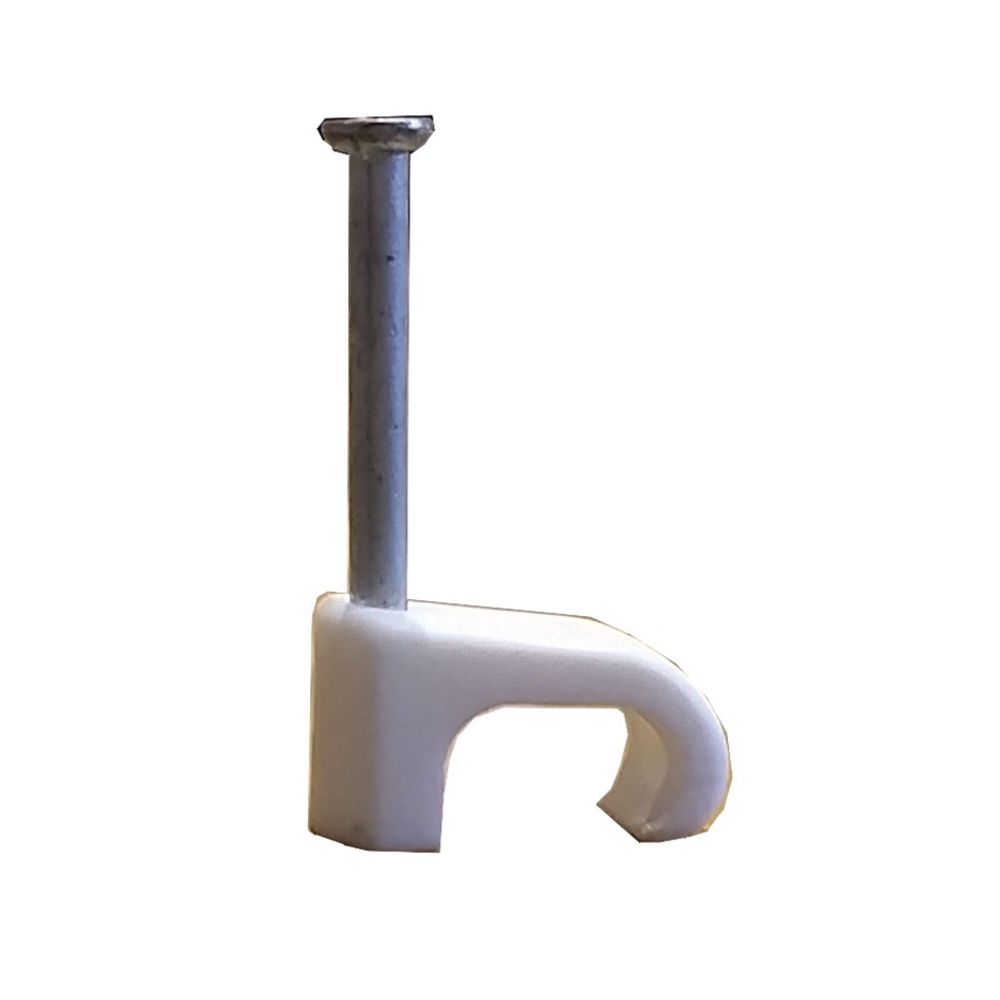 Naelkinnitusega kaabliklamber, TC 2 x 2,5 mm², 100 tk, valge