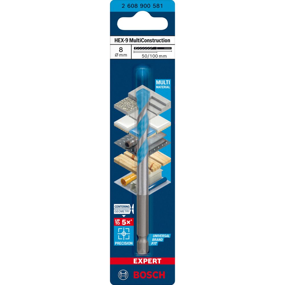 Bosch EXPERT HEX-9 MultiConstruction poranterä 6 x 60 x 100 mm