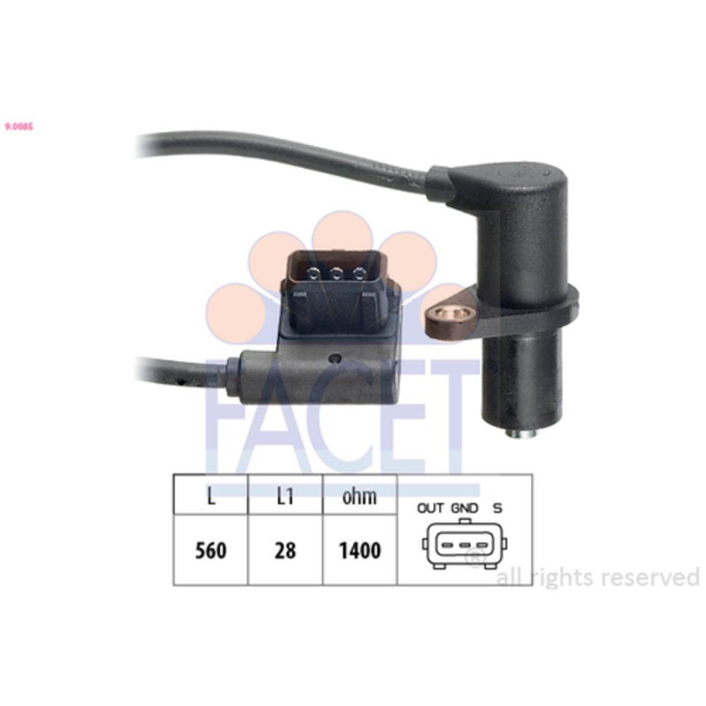 Nokka-akselin asentotunnistin 10-00111