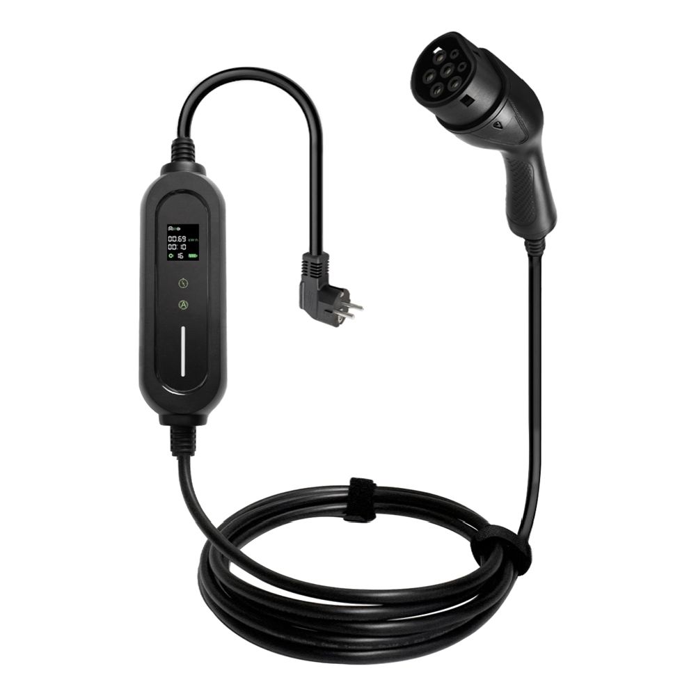 Deltaco e-Charge 6-16 A kaasaskantav elektriauto laadija, 4,5 m laadimiskaabel