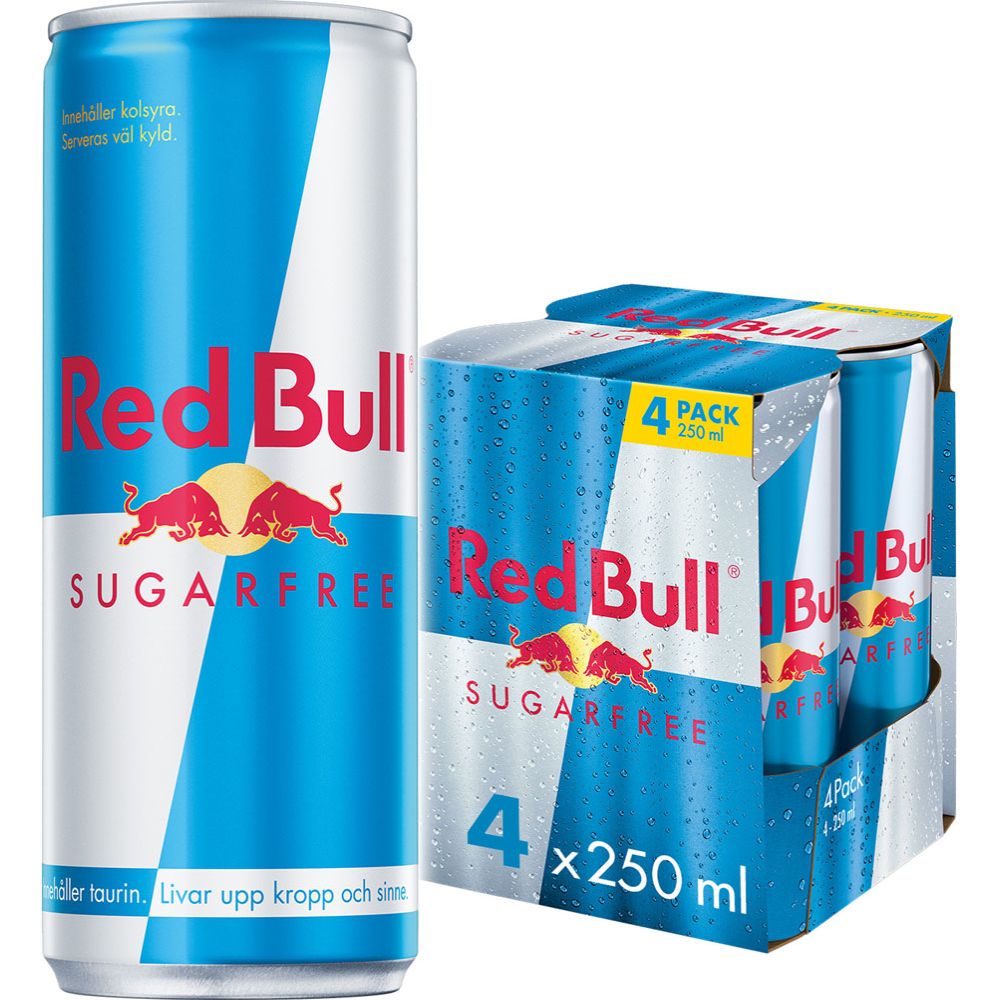 Red Bull sockerfri 0,25 l 4-pack