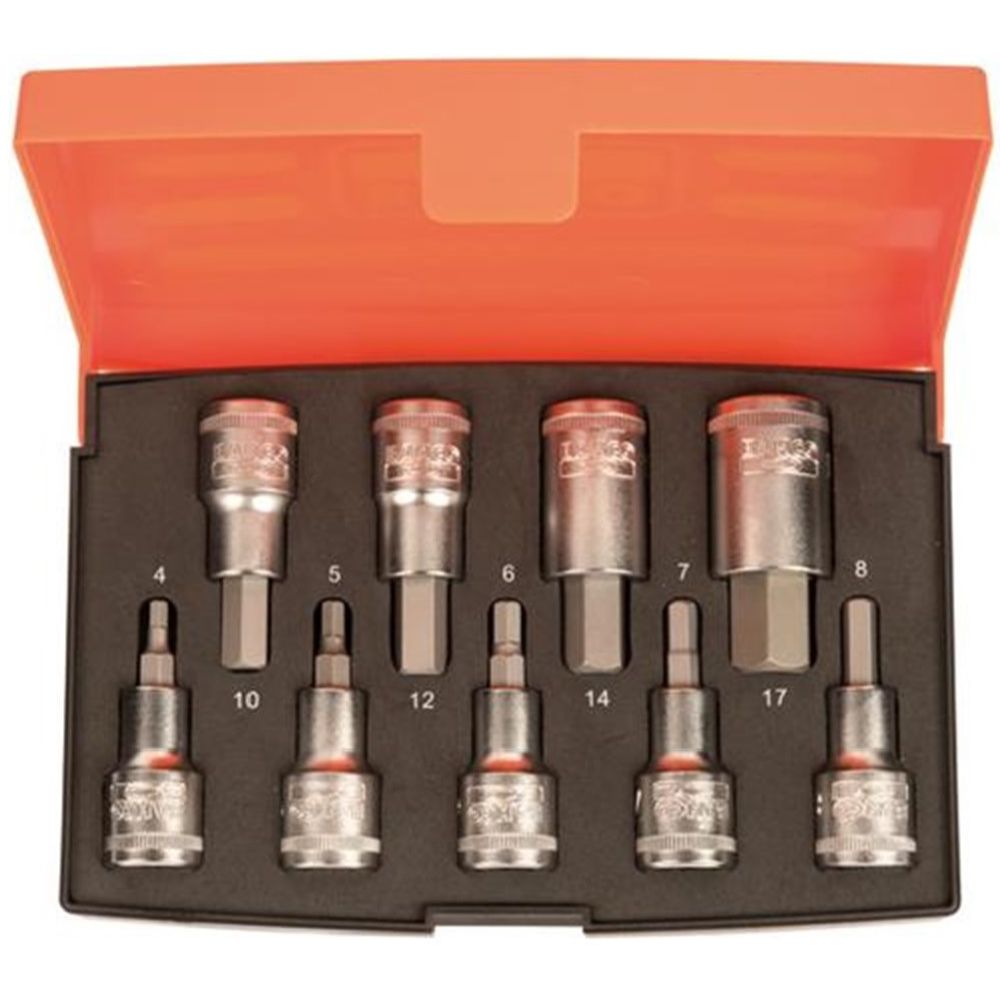 Bahco S9HEX insex-bitshylssats 1/2" 9 delar