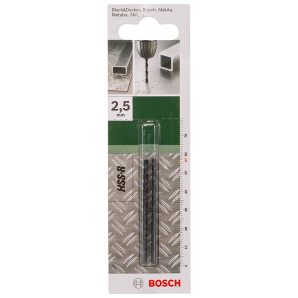 Bosch HSS R metallipuur 2,5 mm 2 tk