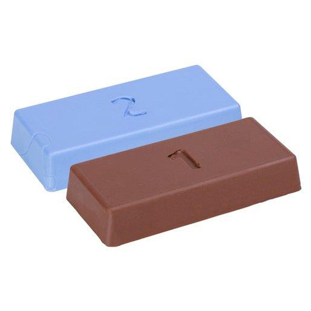 Wolfcraft® polerpasta för metall grov/fin 2 st