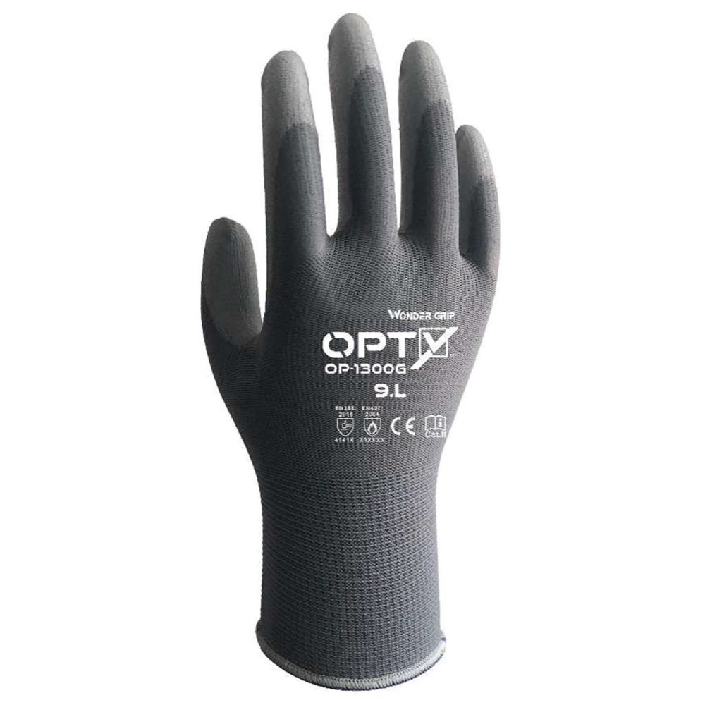 Wonder Grip® Opty™ montaažikindad, hall, 12 paari