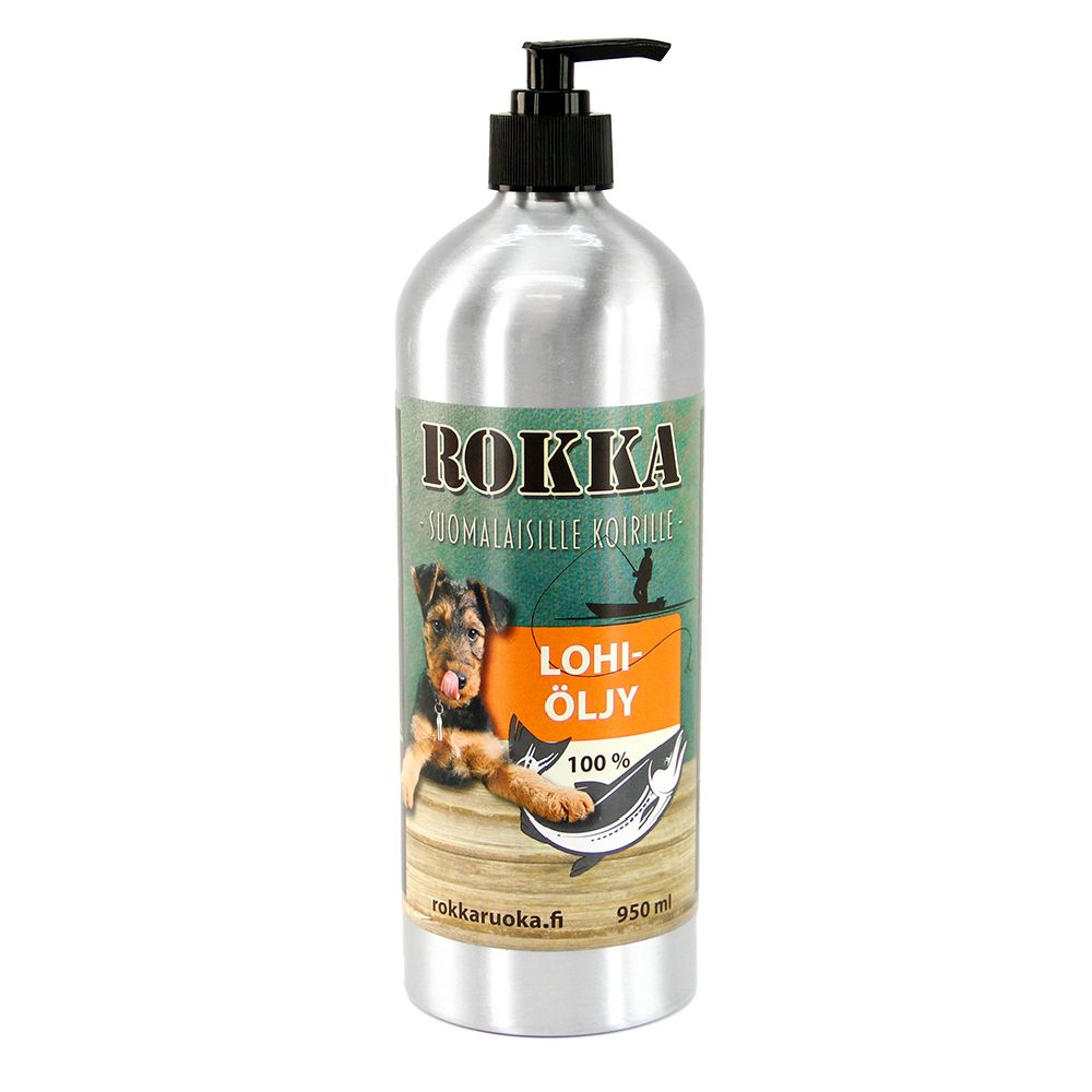 Rokka Lohiöljy koirille ja kissoille 950 ml