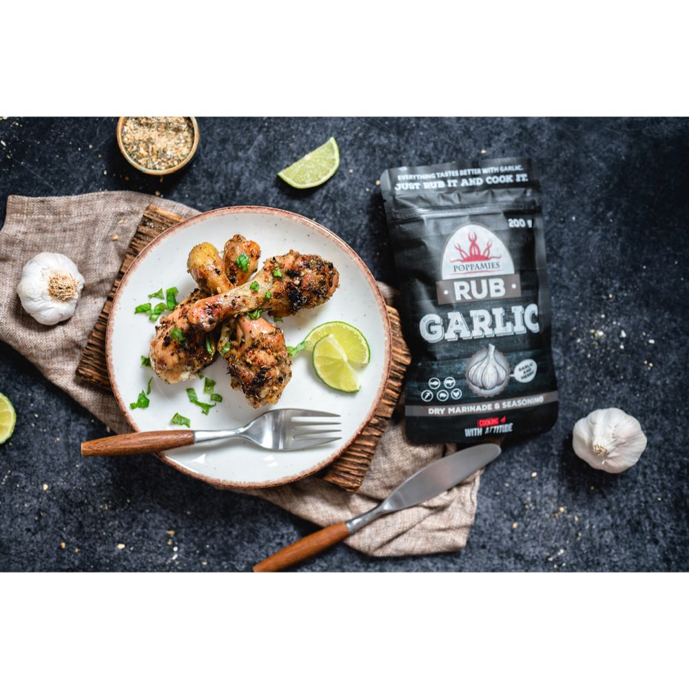 Poppamies Rub Garlic kryddmix 200 g