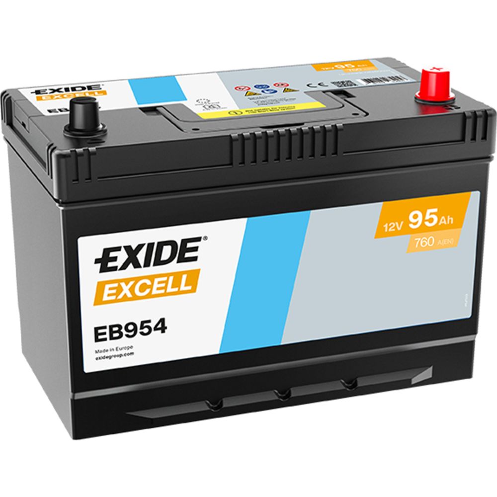 Exide EB954 95 Ah / 760 A batteri L306 x B173 x H222 -+