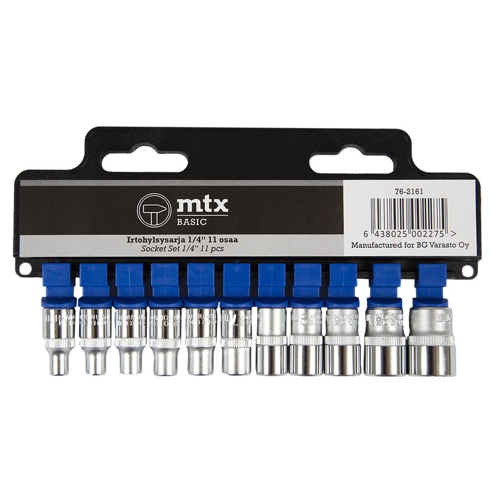 MTX Tools Basic irtohylsysarja 4-13 mm 1/4" 11 osaa