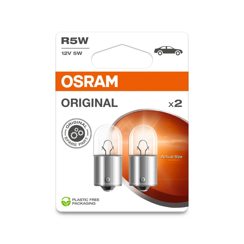 Osram BA15s-polttimopari 12V 5W R5W