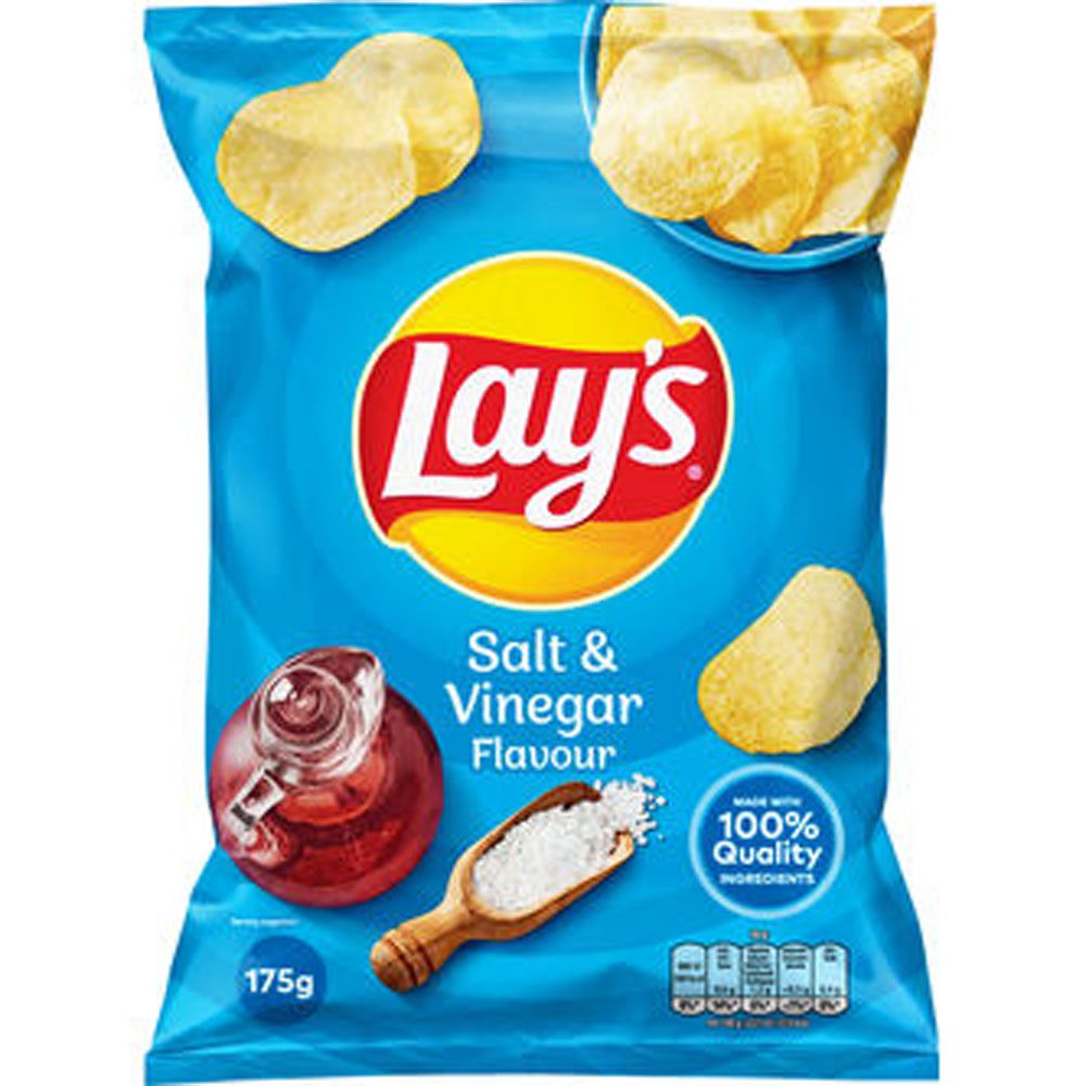Lays chips salt & vinegar 175 g