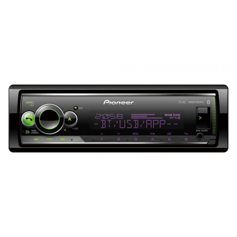 Pioneer MVH-S520BT autoraadio, 1-DIN