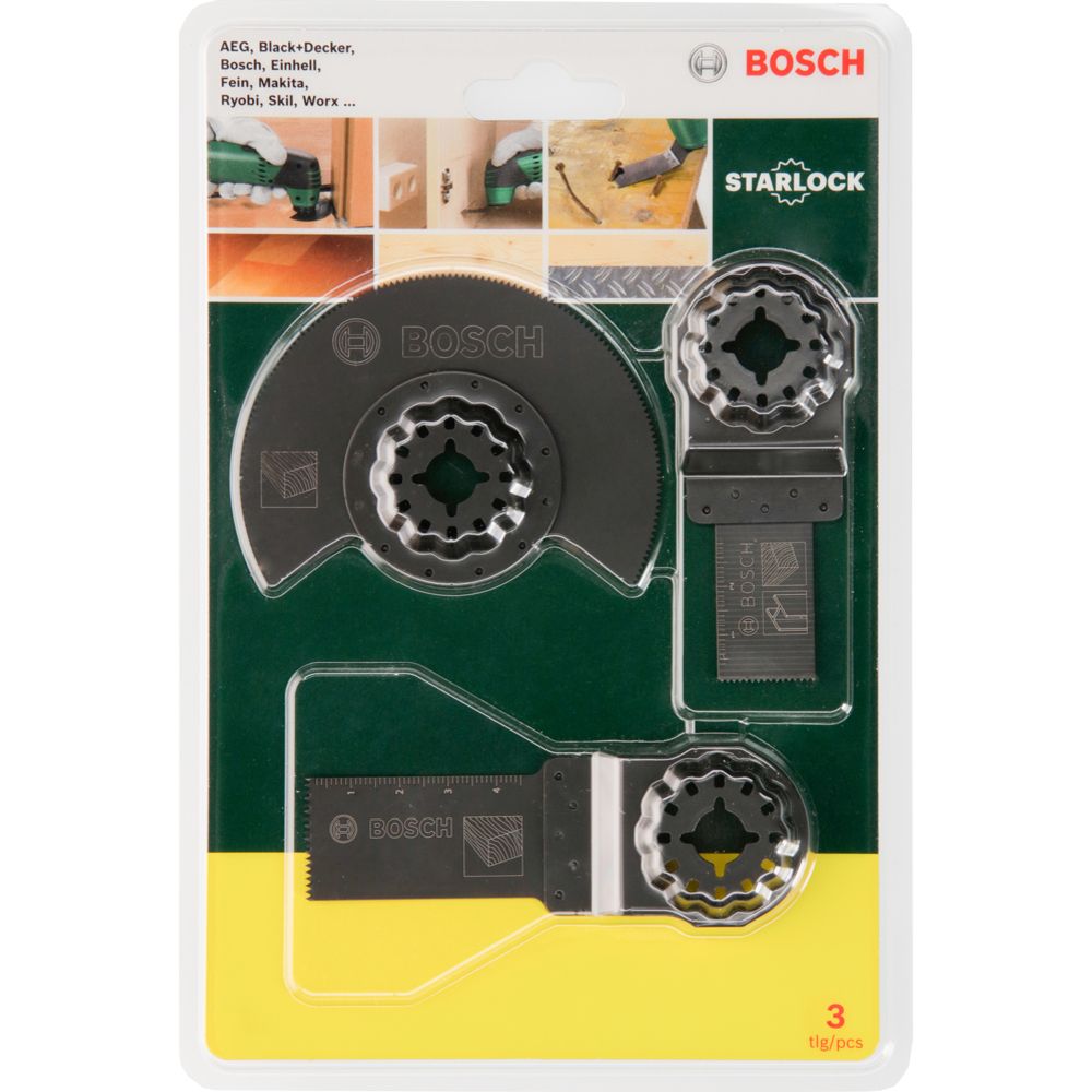 Bosch Starlock Startkit för träbearbetning med multiverktyg 3 delar