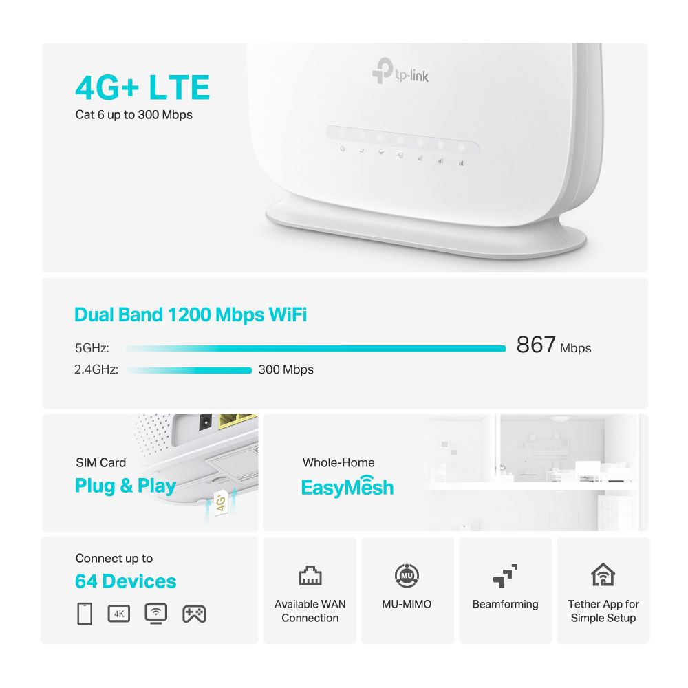 TP-LINK Archer MR505 Cat6 4G+ reititin