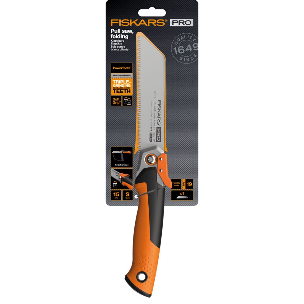 Fiskars Pro PowerTooth® tõmbesaag 19 tpi 150 mm
