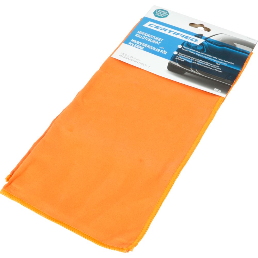 Certified mikrofiberduk, 3 st.