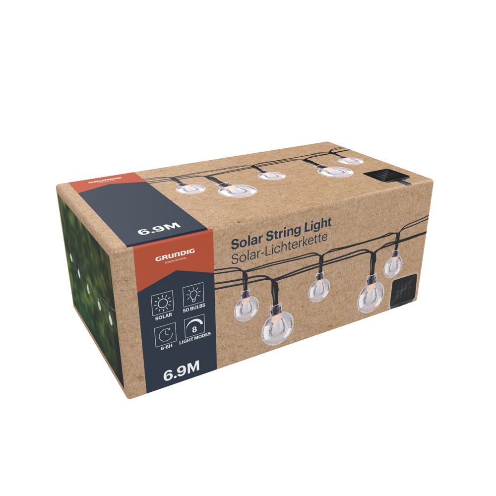 Grundig 50 LED solar-pallovalosarja 6,9 m