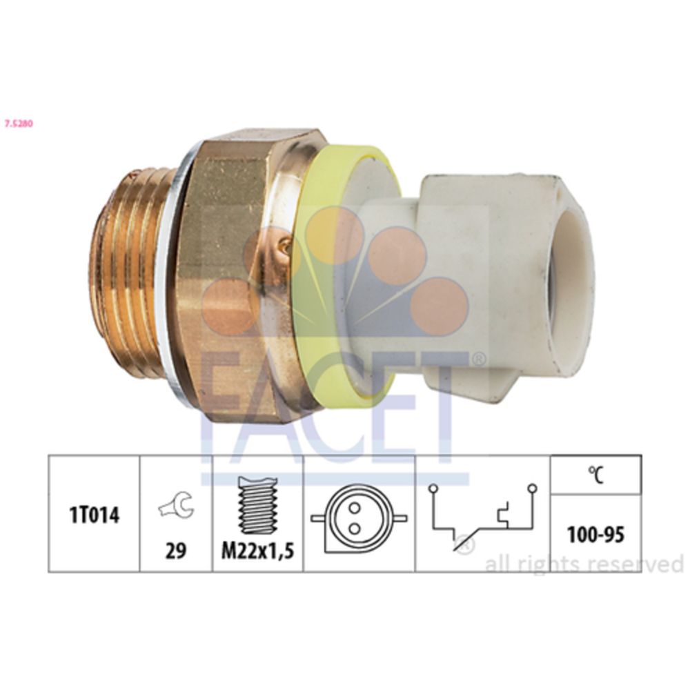 Jäähdyttimen puhaltimen lämpötilakatkaisin 13-3771