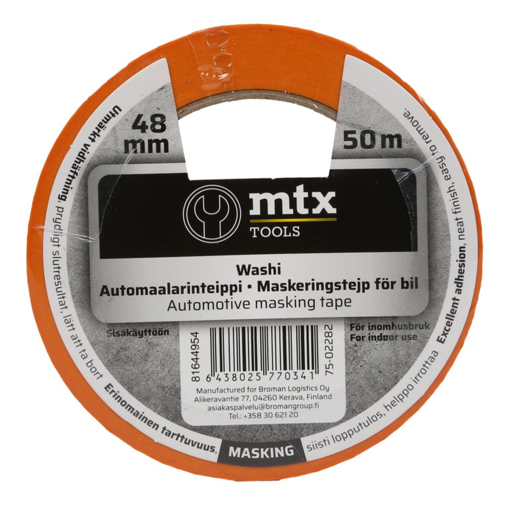 MTX Washi Automaalriteip 48 mm x 50 m Oranž