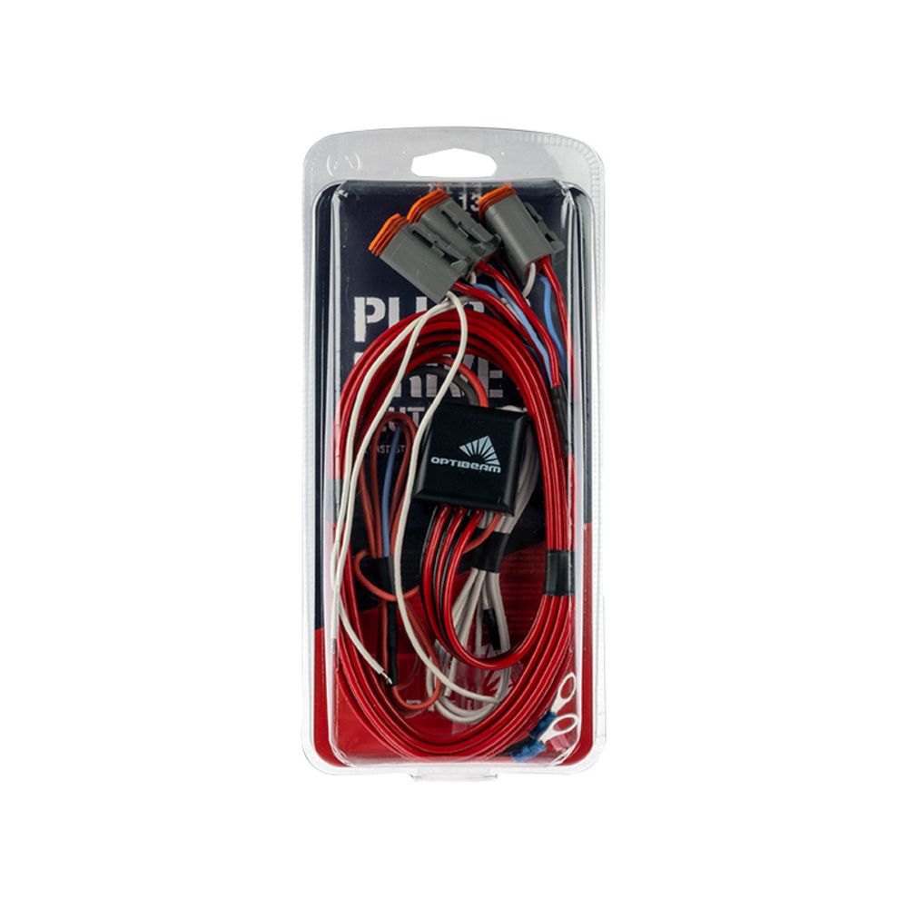 Plug & Drive kabelsats för extraljus 3 x DT 4-polig kontakt SET13 12/24 V