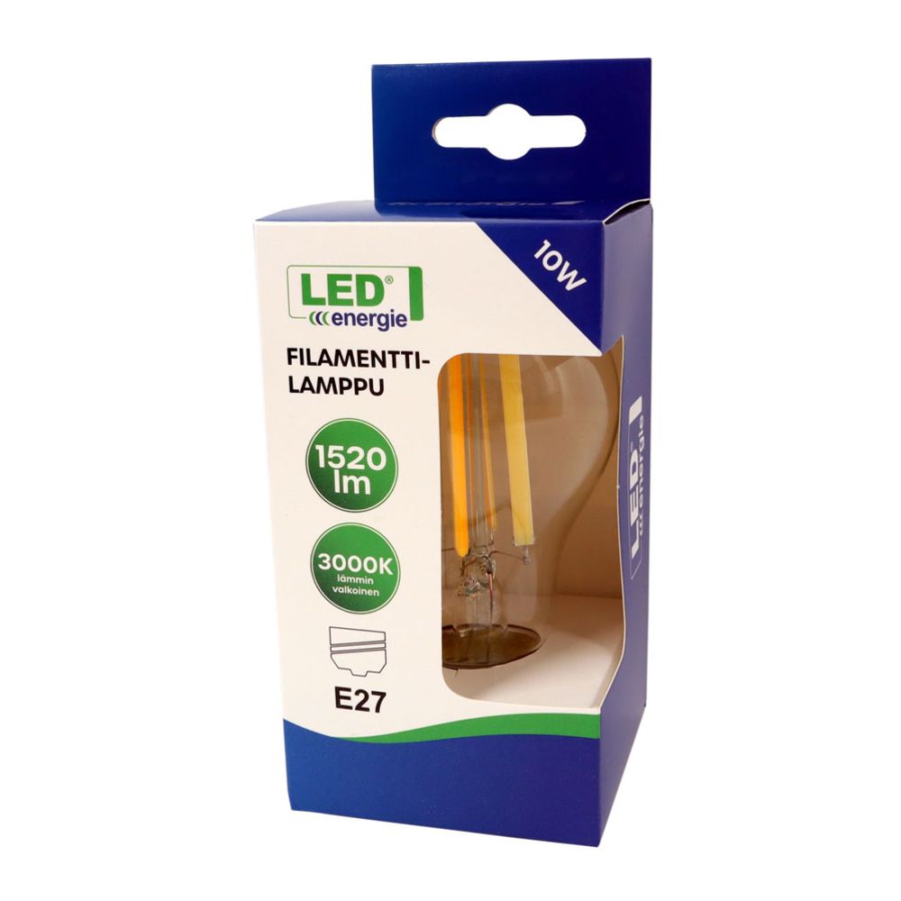 Led Energie hõõglamp, E27, 10 W, 1520 lm, 3000 K, läbipaistev