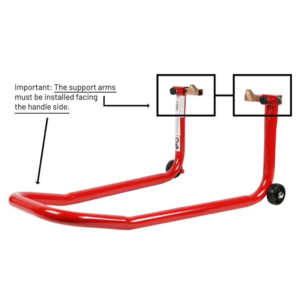 MP-huoltopukki etupäähän (haarukan alle)