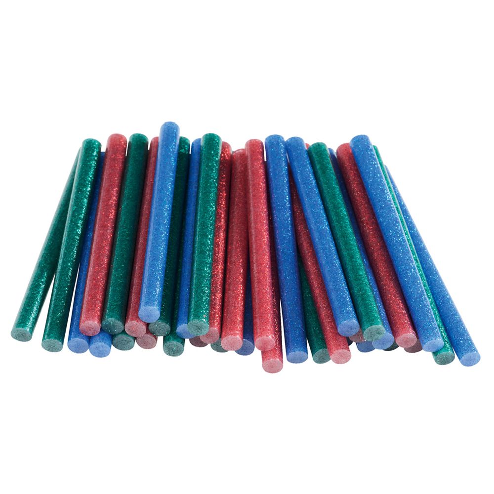 Rapid limstav blå / röd / grön glitter Ø 7 mm, 95 mm, 36 st.