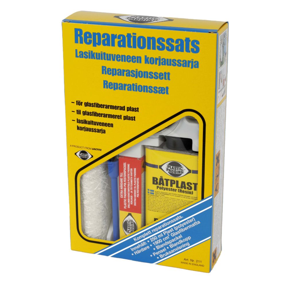 Plastic Padding reparationssats för glasfiber