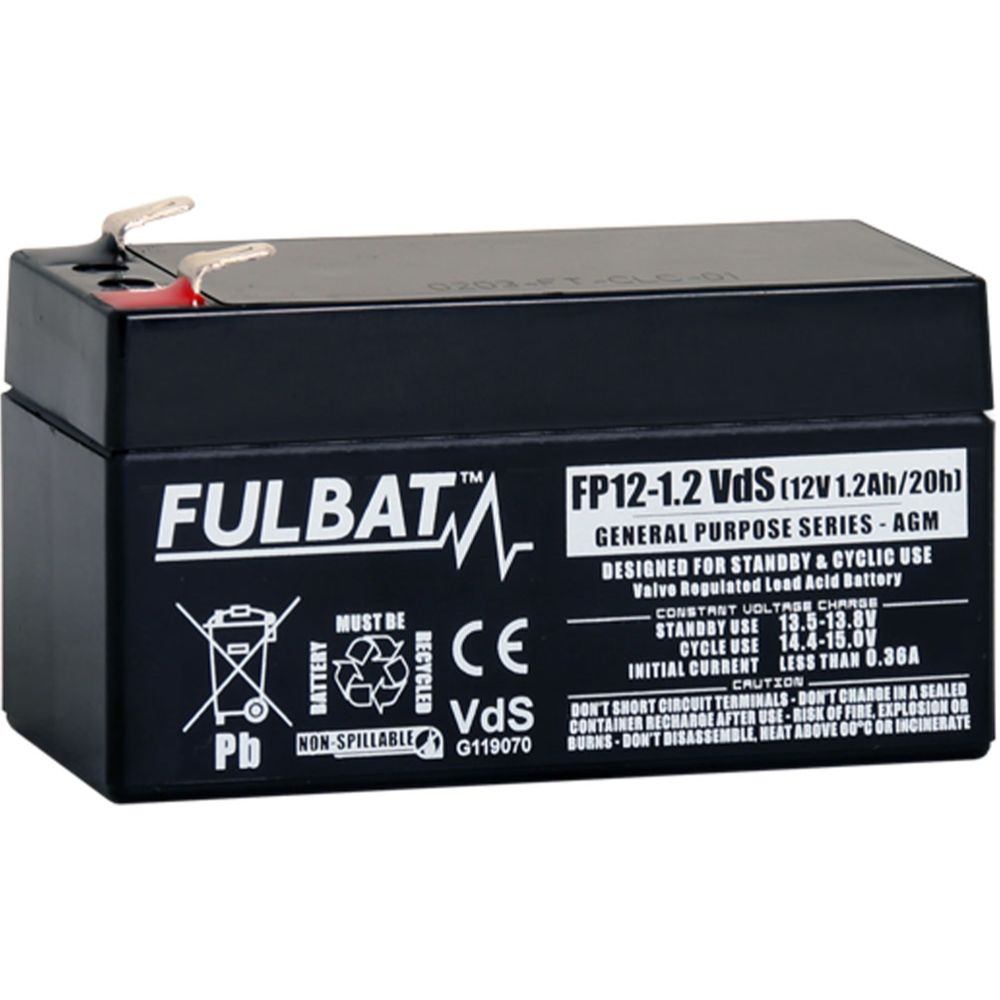 Fulbat AGM-batteri 12 V 1,2 Ah