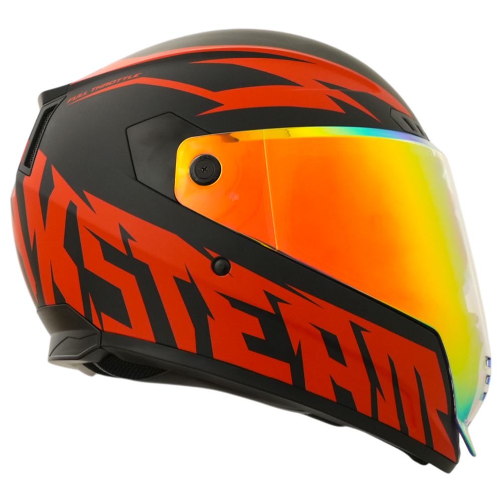 Stunt Freaks Team Flatout moottoripyöräkypärä punainen