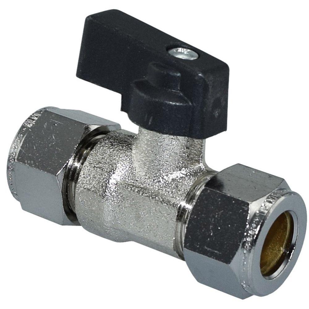 Palloventtiili minimalli puserrusliitos 12 & 12 mm