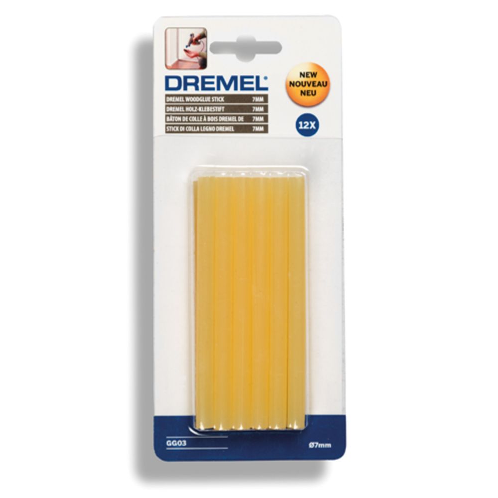 Dremel® GG03 kuumaliimapuikko puulle 165 - 195°C 100 x 7 mm 12 kpl
