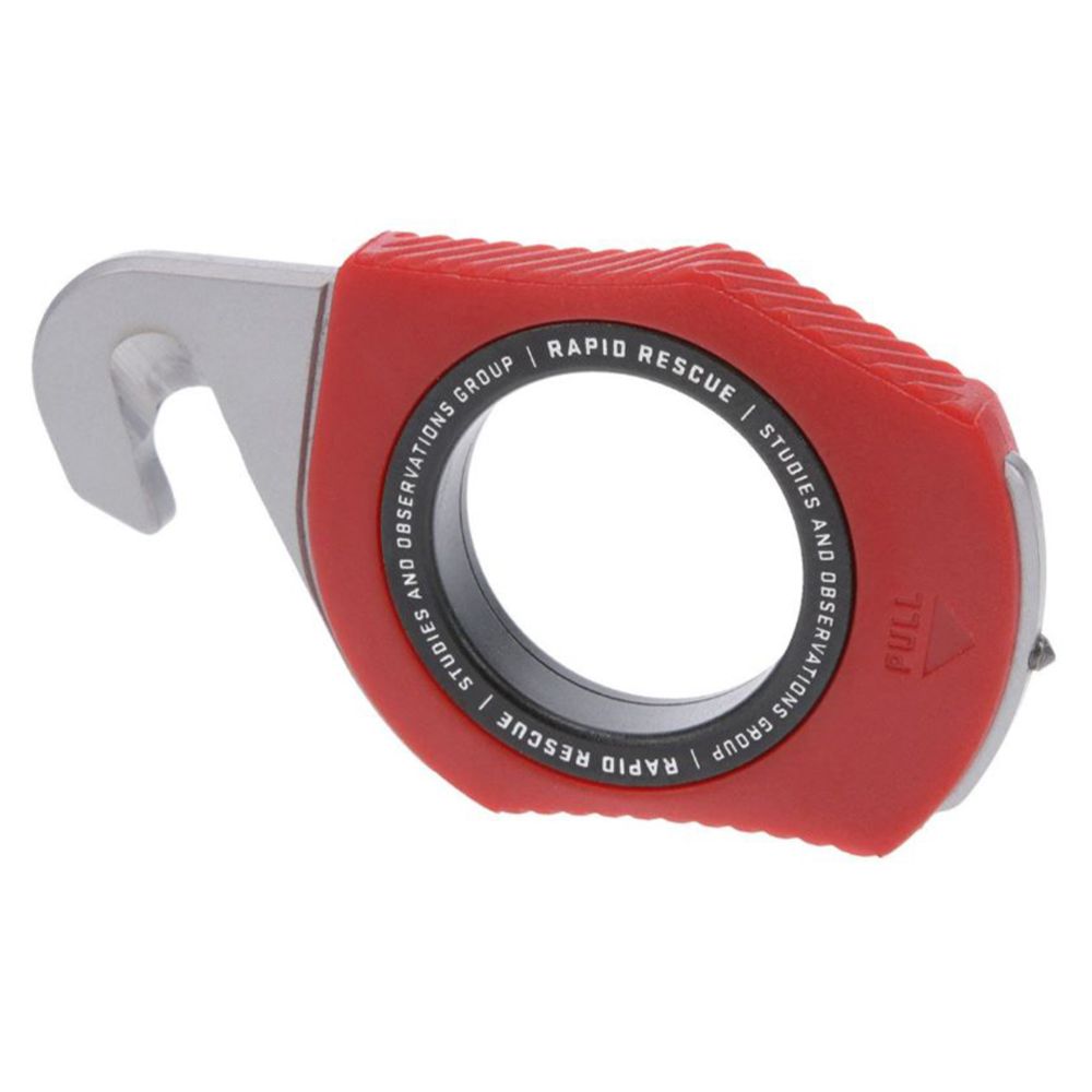 SOG Rapid Rescue bältesskärare/glasbrytare röd