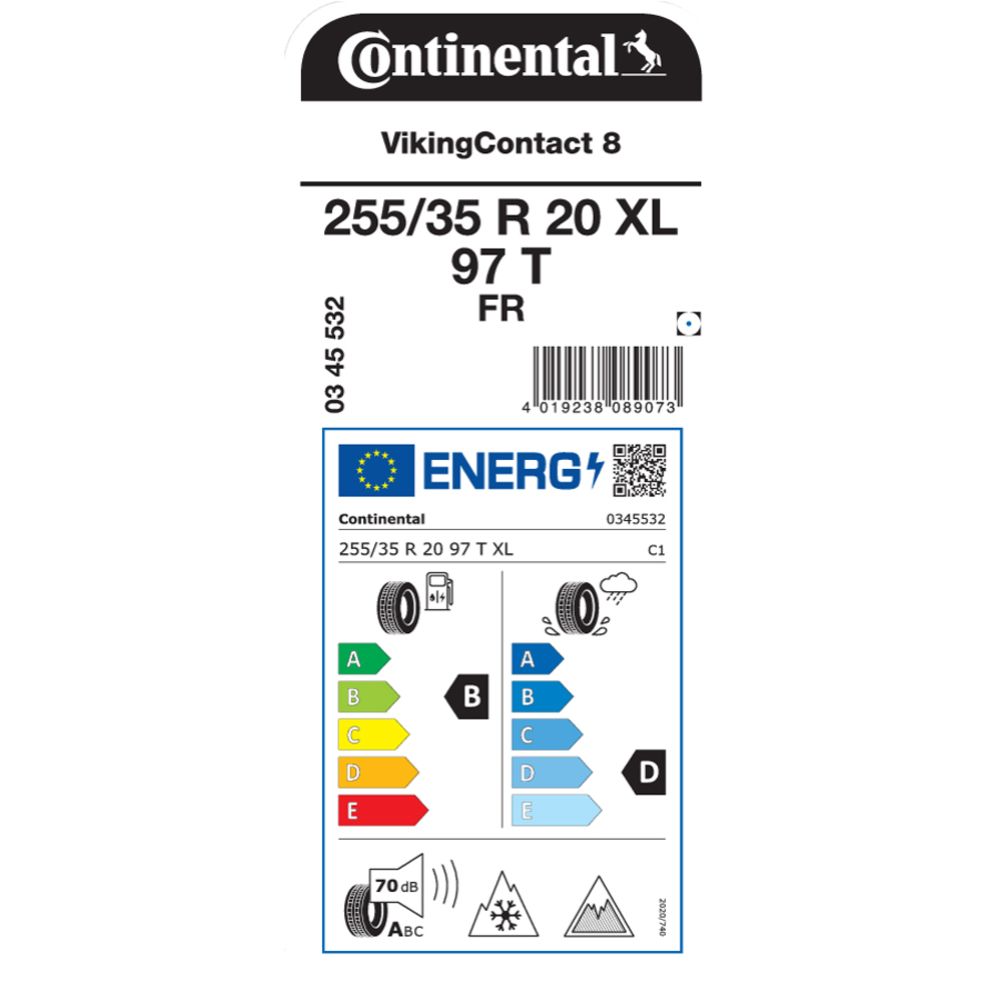 Continental VikingContact 8 255/35 R20 97T XL kitkarengas