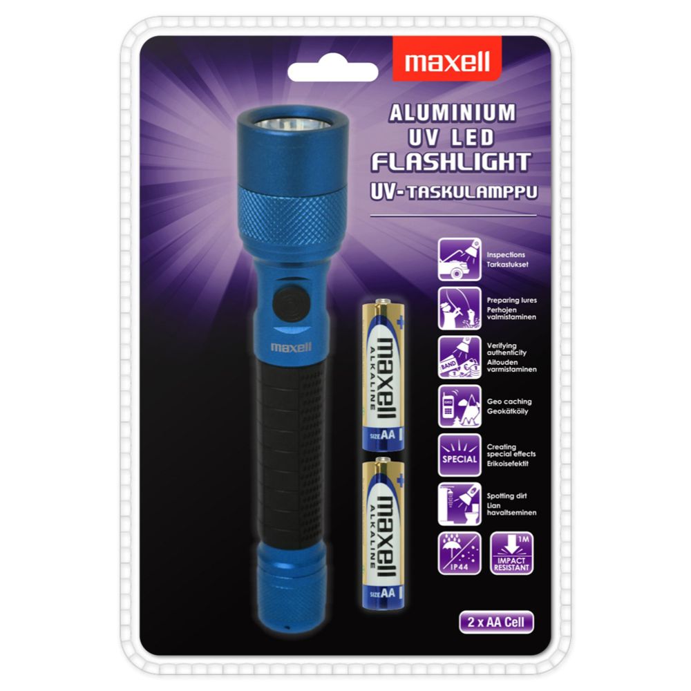 Maxell UV-ficklampa 2 x AA