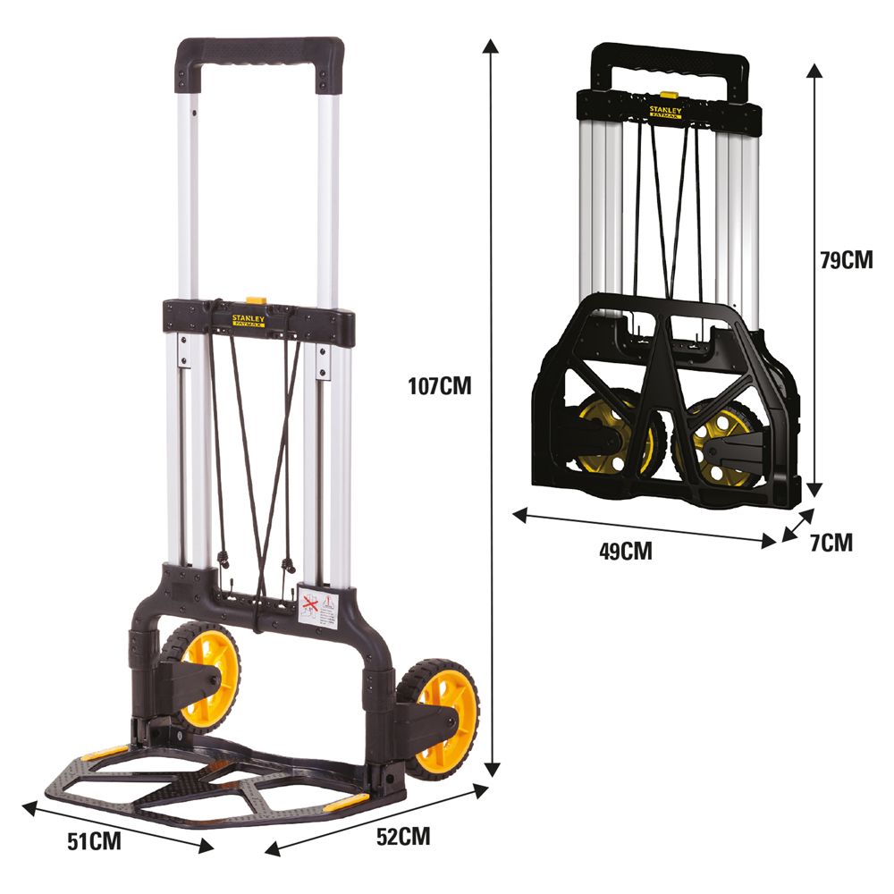 Stanley FXWT706 hopfällbar transportkärra aluminium 125 kg