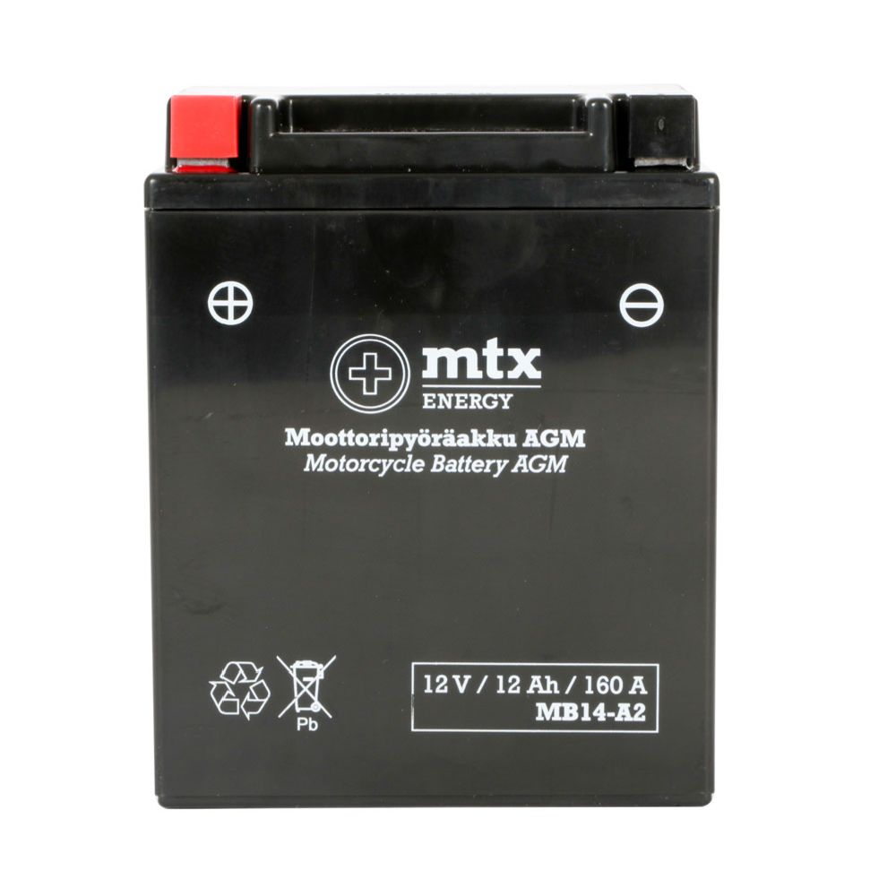 MTX Energy mootorratta aku 12 V 12 Ah "MB14-A2" (P134 x L90 x K166 mm)