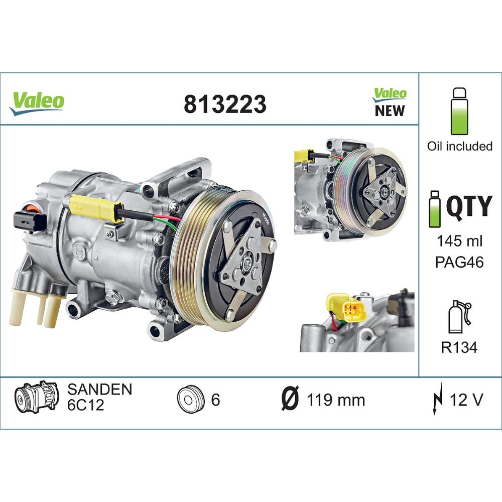 Kompressor, klimatanläggning 30-03980