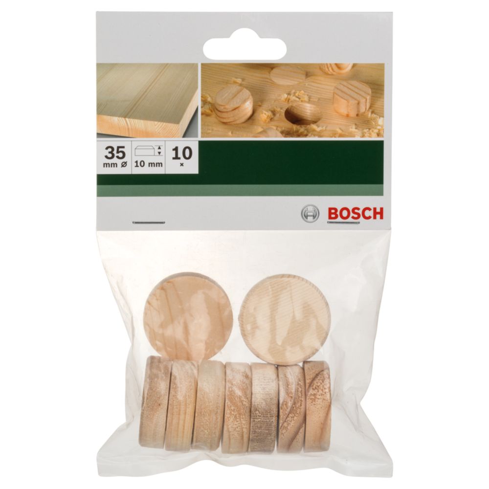 Bosch träplugg 35 mm 10 st.